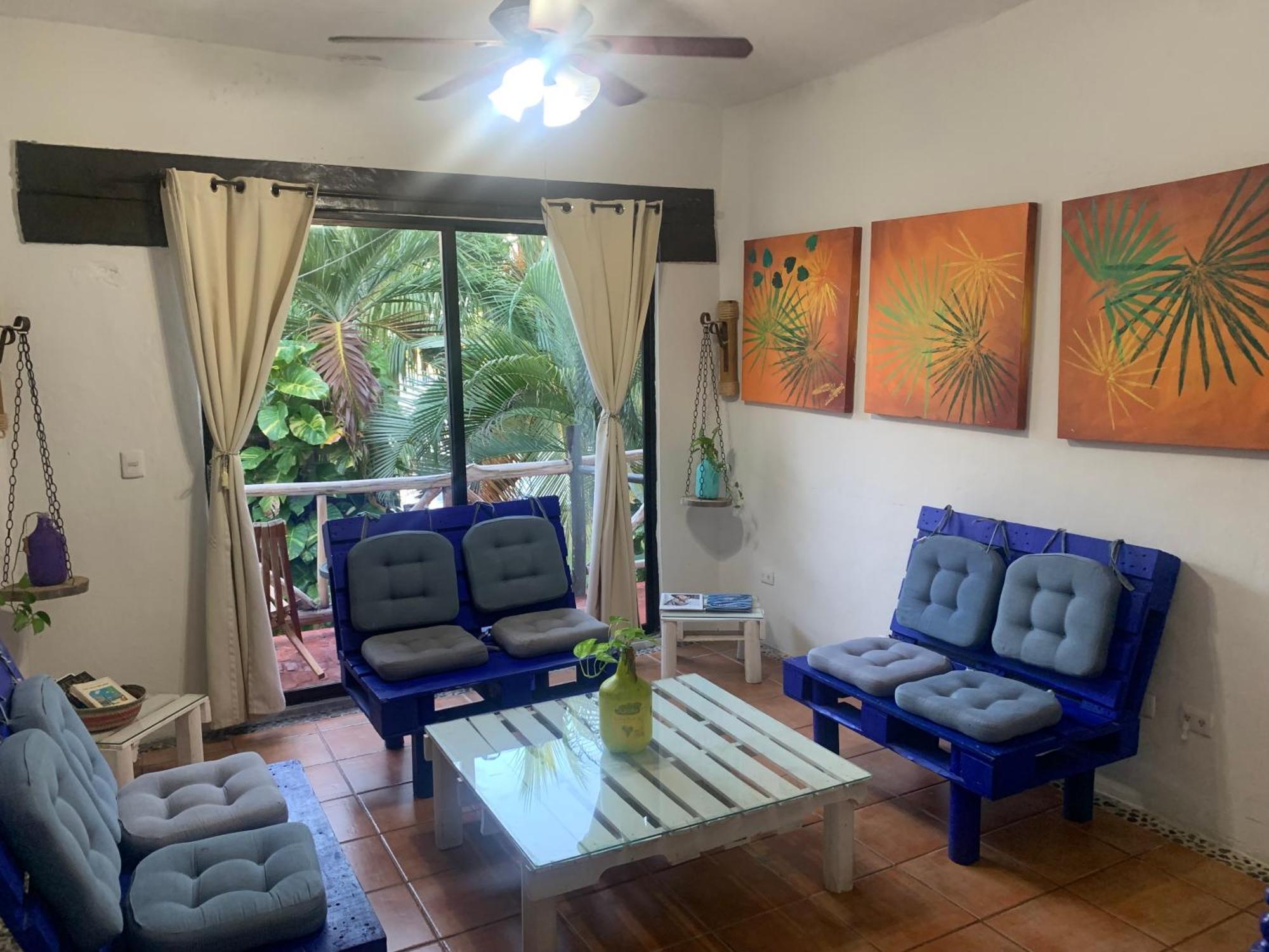 Casa Caribe Cancun Dış mekan fotoğraf Living room with a view of the ocean
